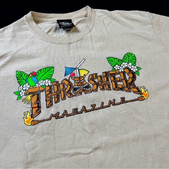 Thrasher Magazine Sand Color Tiki Graphic Tee - Picture 2 of 6